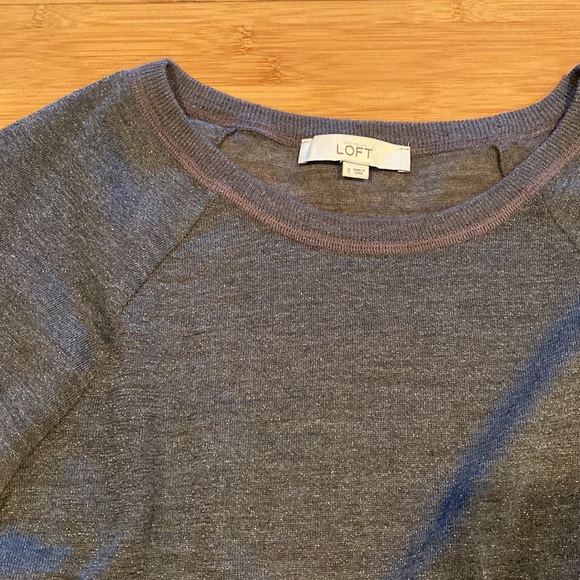 Like New - LOFT - Small - Gray sparkly sweater - Picture 2 of 4